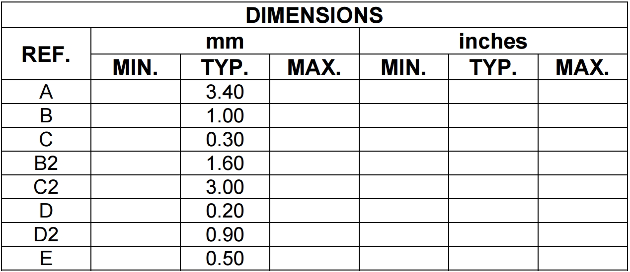 שבלונת הלחמה לרכיבים MSOP-16 , 0.5MM PITCH - SMD IPC0079-S